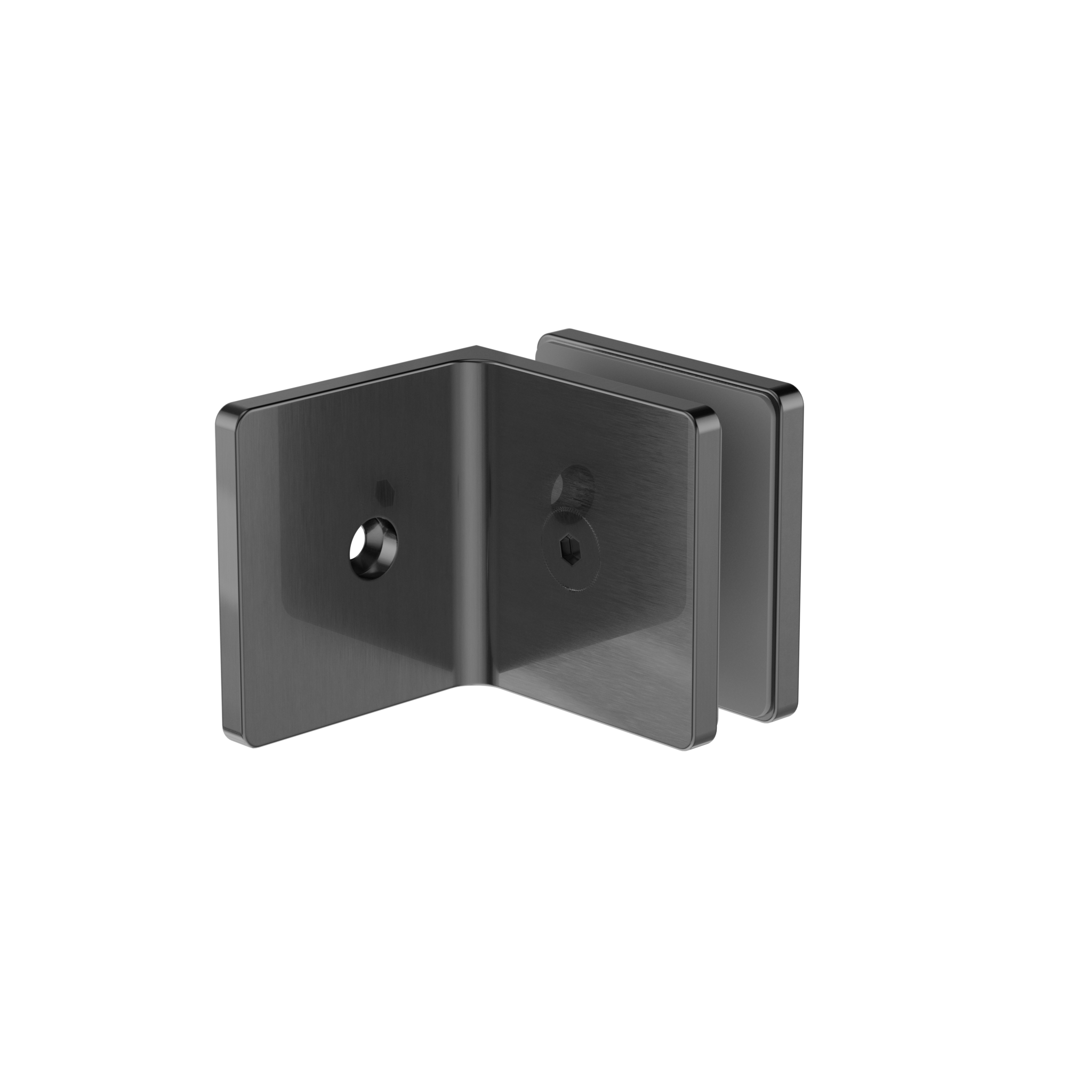 90 Degree Glass To Wall Bracket 10mm Glass Gun Metal