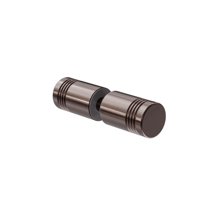 Round Shower Knob Brushed Bronze