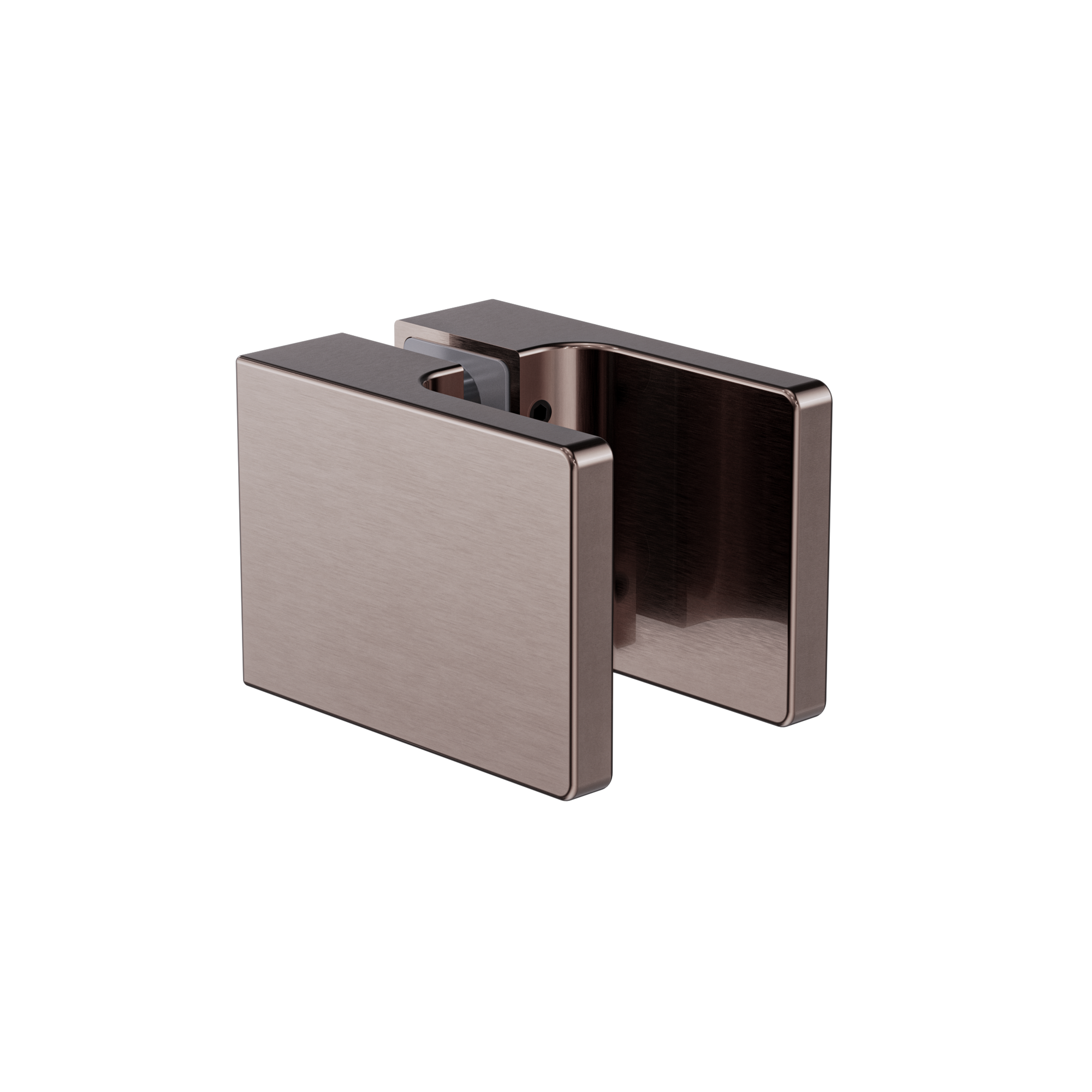 Square Shower Knob Handle Brushed Bronze