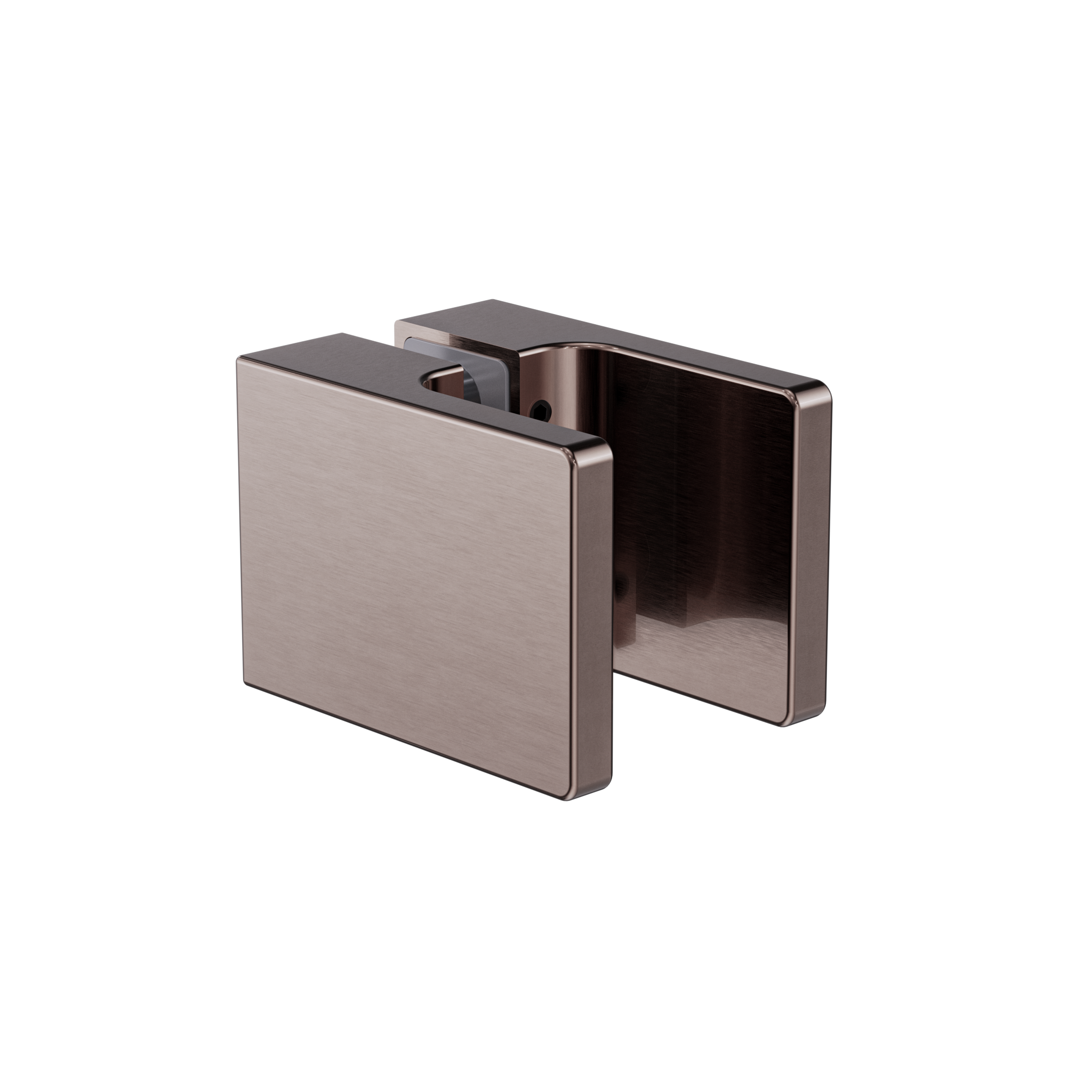 Square Shower Knob Handle Brushed Bronze