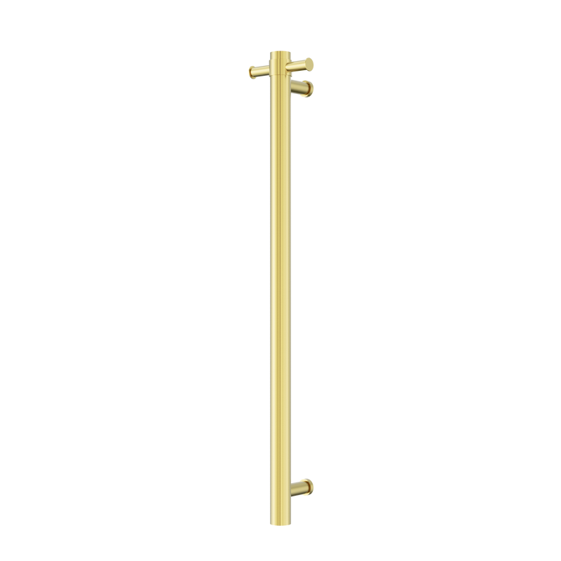 Mecca 240V Single Vertical Heated Towel Rail Brushed Gold