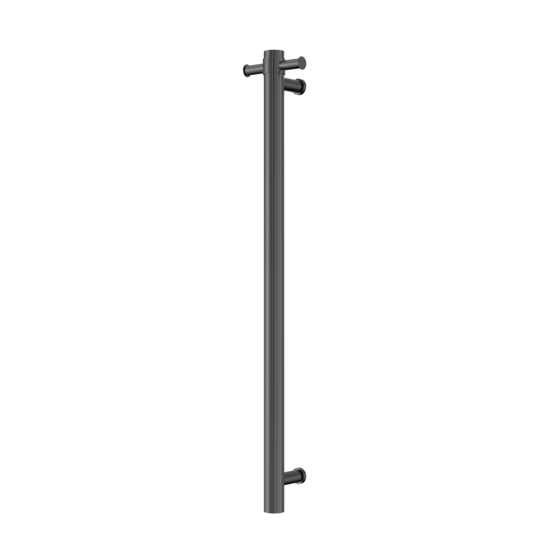Mecca 240V Single Vertical Heated Towel Rail Gun Metal
