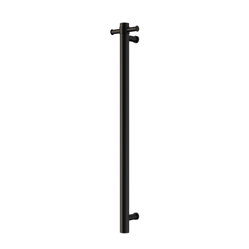 Mecca 240V Single Vertical Heated Towel Rail Matte Black